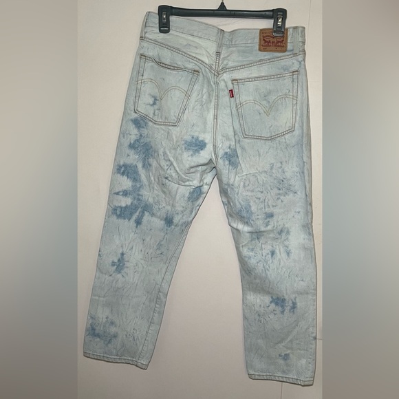 Levi’s 501  High Rise Light Blue Acid Wash Denim - Picture 2 of 4